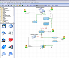 QALITEL logigramme vous permet de représenter graphiquement vos processus et vos logigrammes notamment qualité. Ses multiples fonctionnalités vous permettent de réaliser tout type de logigramme, d'organigramme, d'ordinogramme, de grafcet, et de les imprimer.