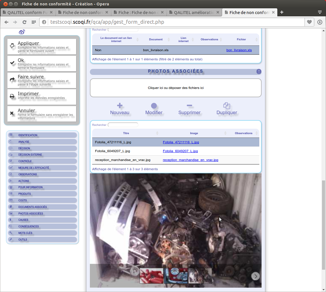 Documentation fonctionnelle de QALITEL conform