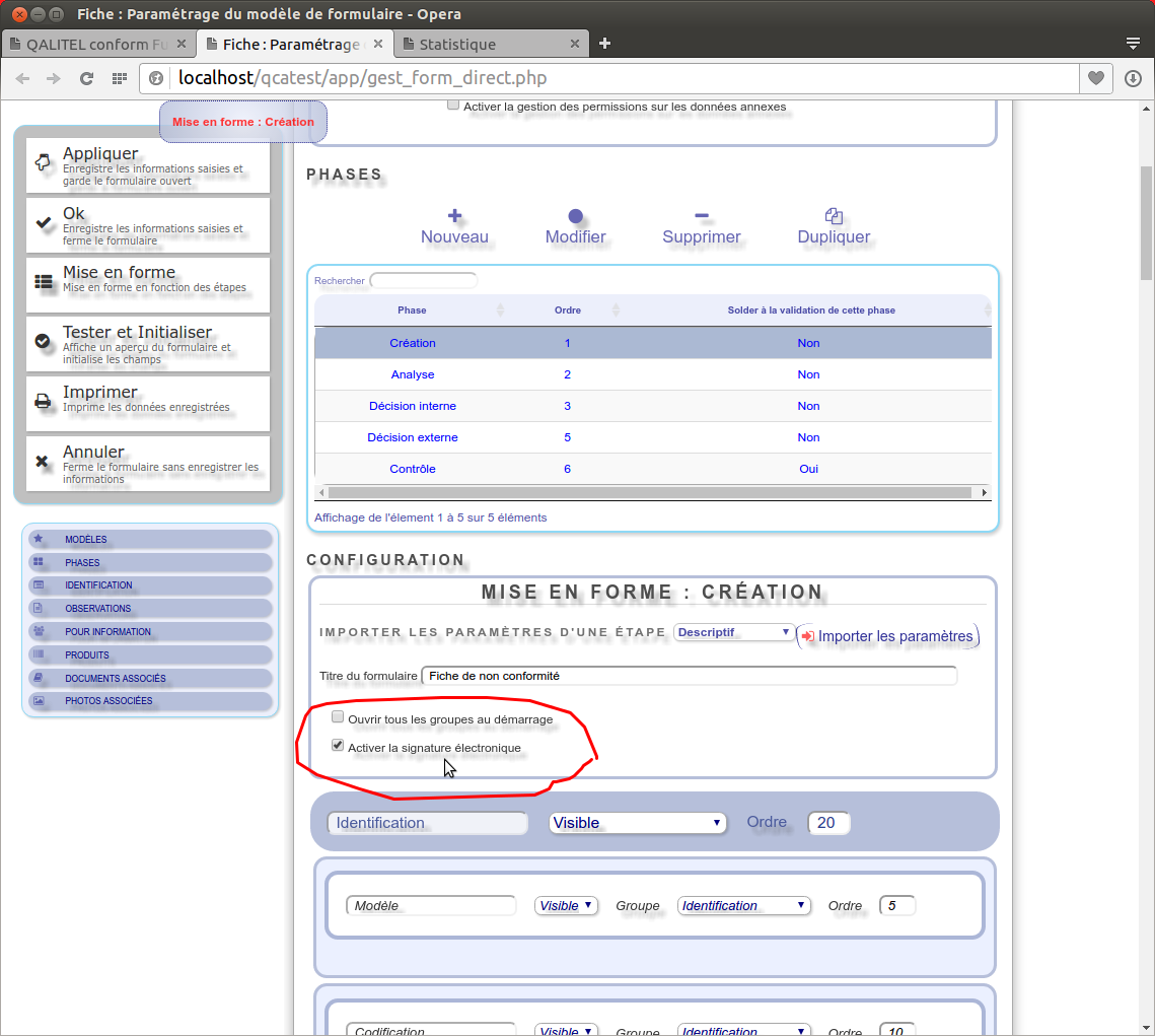 Documentation fonctionnelle de QALITEL conform
